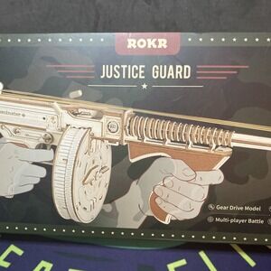 ROKR Thompson Submachine Gun Mechanical Toy 3D Wooden Puzzle LQB01 Sealed! D3